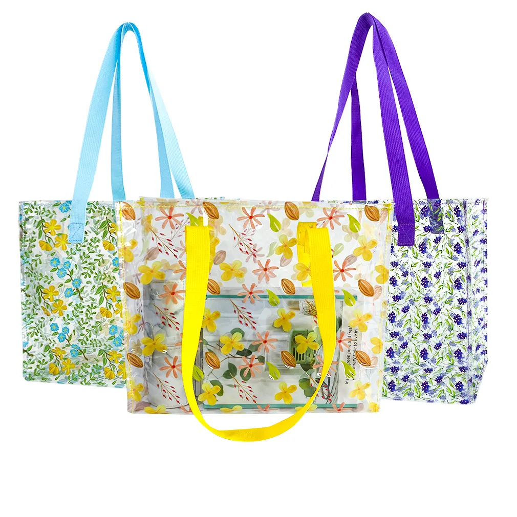 Fashionable Women Nurse Accessories Tote Bag Personalized Waterproof Floral Pattern Pvc Custom Nurse Lunch Shopping Tote Bag