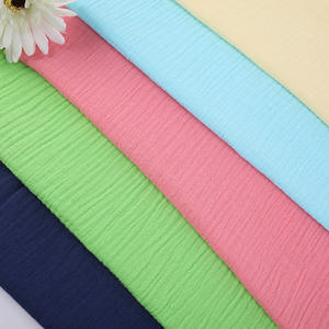 125gsm 135cm solide teint <span class=keywords><strong>Double</strong></span> <span class=keywords><strong>gaze</strong></span> crêpe mousseline froissé 100% coton tissu pour vêtements - Product Image 4