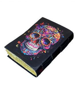 Diario de Cuero con Estampado de Calavera, Libro de Sombra, Grimorio, Cuaderno Gótico, Cuaderno de Bocetos Vintage, Diario de Escritura, Estilo Hecho a Mano, Regalo - Product Image 3