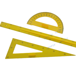 Chất lượng cao hình bán nguyệt kích thước lớn Cai Trị khổng lồ tam giác nhựa màu vàng cho giáo viên vẽ với xử lý - Product Image 1
