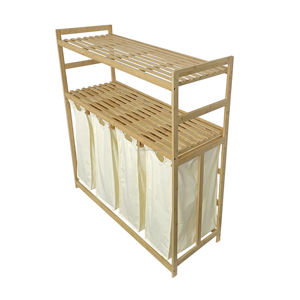 Cesto de Ropa de Bambú Estilo Blend SYT Decor, para la Zona de la Consola Multimedia, con Bolsa Extraíble, para el Rincón del Sofá - Product Image 3