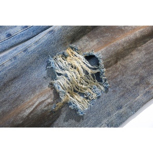 Pantalones holgados desgastados al por mayor, ropa de calle, pantalones <span class=keywords><strong>vaqueros</strong></span> rasgados lavados Vintage para mujeres <span class=keywords><strong>y</strong></span> hombres, pantalones <span class=keywords><strong>vaqueros</strong></span> de pierna ancha de cintura alta - Product Image 3