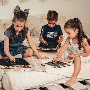 Tableau noir éducatif Montessori personnalisable avec logo d'entreprise ZZM, tableau en bois personnalisé, pliable pour l'apprentissage des enfants - Product Image 4