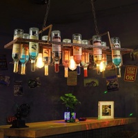 Bar restaurant turc américain lampe décorative mosaïque bouteille en verre lustre et lampes suspendues