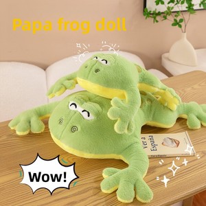 Peluche <span class=keywords><strong>grenouille</strong></span> géante parodique pour anniversaires d'hommes et de femmes, oreiller de chevet, <span class=keywords><strong>position</strong></span> couchée, cadeau poupée de sommeil 130cm - Product Image 2