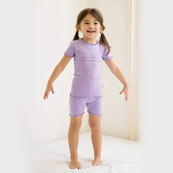 Hongbo Summer Suit Baby Girls Kids Clothing Set Custom Children Clothing Sets Tight-Fitting 2 Pieces Baby Pajamas