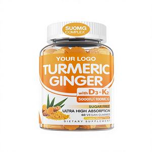 Gomitas de Cúrcuma y Jengibre Orgánicas OEM, Complejo de Curcumina, Apoyo para las Articulaciones, Antioxidante, Refuerzo Inmunológico, Suplementos Herbales 1500MG para - Product Image 2