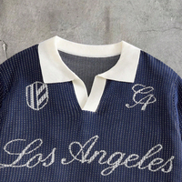 Pull-over en tricot personnalisé pour homme, logo polo, manches courtes, été, décontracté, fabricant OEM ODM, vente en gros, faible MOQ, en vrac