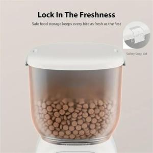 Distributeur automatique pour petits animaux - Plateau en plastique écologique, affichage LCD, réglage de l'heure, 6 repas par jour, option d'alimentation manuelle - Product Image 3