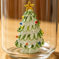 Verre à boire en borosilicate de haute qualité pour Noël, gobelet résistant à la chaleur, tasse à eau pour cadeau de fête