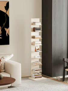 Libreria Angolare Nascosta in Ferro Battuto, Scaffale Verticale per <span class=keywords><strong>Soggiorno</strong></span>, Libreria Multilivello per <span class=keywords><strong>Studio</strong></span>, Espositore a Più Ripiani - Product Image 2