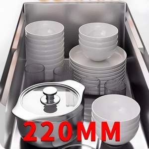 <span class=keywords><strong>Lavello</strong></span> da Cucina Sottopiano in Acciaio Inox 304 Spesso, con Goffratura a Nido d'Ape, Rivestimento Nano PVD, Lusso Leggero, Grande Capacità - Product Image 5