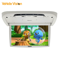 Monitor Android montado en el techo del coche de 18,5 pulgadas, Monitor de techo de autobús con entrada de vídeo USB Hmdi para autobús escolar, autobús turístico