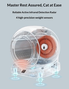 กระบะทรายแมวอัจฉริยะ OEM Q-clean สำหรับลูกแมว ทำ<span class=keywords><strong>ความ</strong></span><span class=keywords><strong>สะอาด</strong></span>ตัวเองได้ ผลิตจากพลาสติกเป็นมิตรกับสิ่งแวดล้อม <span class=keywords><strong>พ</strong></span>ร้อมระบบกำจัดกลิ่น ควบคุมผ่าน<span class=keywords><strong>แอ</strong></span><span class=keywords><strong>พ</strong></span>/ไวไฟ เสียงเบา - Product Image 5