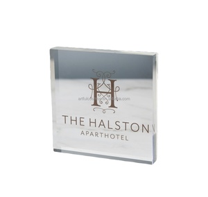 Artfulcosmos <b>Acrylic</b> <b>Block</b> 20mm Thick Custom Logo Printing Polished Modern Style for Retail Display - Product Image 1