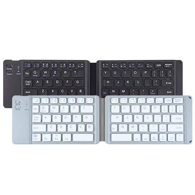 Wireless double-fold keyboard suitable for iPad tablet computer office use, rechargeable, silent portable and Bluetooth keyboard