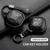 Estuche Plegable para Llaves de Coche de Cuero Vacuno de Primera Calidad Hecho a Mano para Chery JETOUR Traveler Shan Hai T1 T2PRO Da Sheng IDM King PLUS