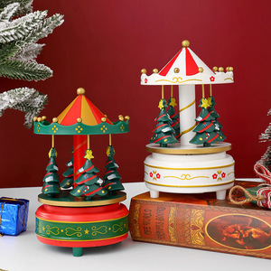 Boîte à musique <span class=keywords><strong>de</strong></span> Noël en forme <span class=keywords><strong>de</strong></span> carrousel - Caja Musical Merry Go Craft Cadeau d'anniversaire Vente en gros pour <span class=keywords><strong>la</strong></span> <span class=keywords><strong>vie</strong></span> - Product Image 3