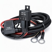 Lampu Kerja Off-Road Otomatis dengan Kabel Tembaga 40A, PVC Tugas Berat IP67 Tahan Air 12V DC Tembaga Berlapis Timah 2-Switch