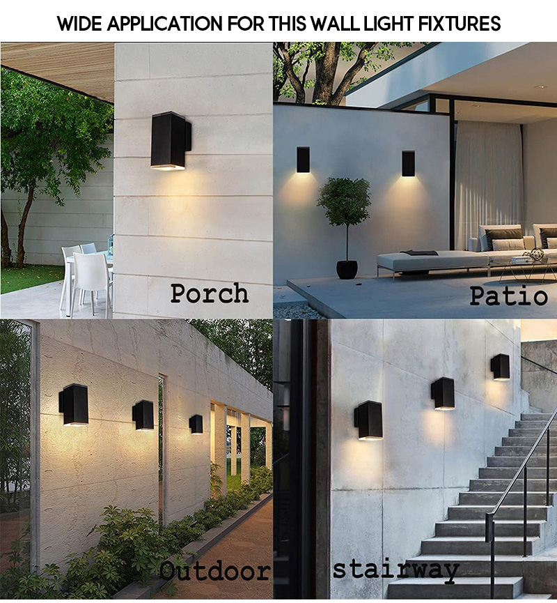 100-277v led wall light for house auto dusk to dawn sensor outdoor wall light with etl certificate