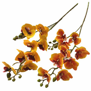 ดอกกล้วยไม้น้ำยางเทียมตกแต่งงานแต่งงานขนาดเล็กสองส้อมกับ9หัว Phalaenopsis สำหรับการสำเร็จการศึกษาคริสต์มาส - Product Image 1