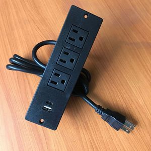 Multiprise murale à 2 prises avec 0 port USB-A et 0 port Type-C, 120V 40A, marquage TR, IP20, ABS noir - Product Image 3