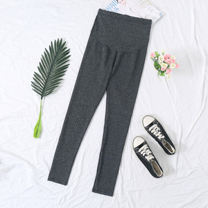 Leggings de grossesse pour femmes, taille haute, ajustables, respirants, longueur cheville, en polyester/coton, tailles M, L, XL, 2XL, 3XL, vente en gros - Product Image 4