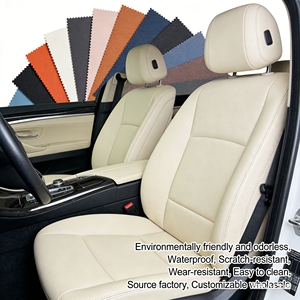 Fundas para Asientos de <span class=keywords><strong>Coche</strong></span> de Cuero Sintético, Resistentes al Desgaste, con Patrón Repujado, Tapicería de Cuero Artificial de PVC/PU - Product Image 1
