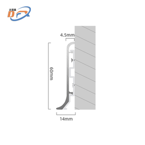 Battiscopa in Alluminio Dafuxin - Facile Installazione, Altezza 6cm, Spessore 1mm, Resistente, Finitura Effetto Legno - Product Image 2