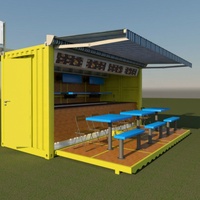 Nouveau conteneur modulaire de café, petite capacité de 20 pieds, pour cuisine et café, bespoke