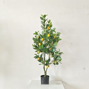 Citronnier artificiel <span class=keywords><strong>nain</strong></span> citronniers pour décor arbres fruitiers artificiels plante Faux plantes vertes petit bonsaï citron intérieur - Product Image 4