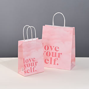 Impresión personalizada de su propia marca en bolsas de papel kraft blancas y marrones para regalos, manualidades y compras. - Product Image 4