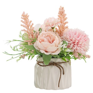 JCF287 <span class=keywords><strong>Hortensias</strong></span> <span class=keywords><strong>con</strong></span> Maceta, Mini Hortensia, Flores <span class=keywords><strong>Artificiales</strong></span>, Planta Artificial en Maceta de Cerámica para Decoración de Escritorio de Oficina - Product Image 5