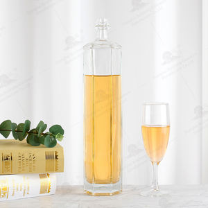 अनुकूलित 700 750 मिलीलीटर पैटर्न वर्ग टेक्विला, व्हिस्की, वोदका, गिन, रम, फल शराब, रस, डिसारो शराब की कांच की बोतलें - Product Image 2