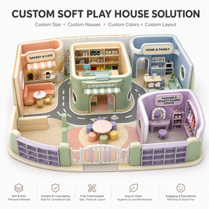 Casa <span class=keywords><strong>de</strong></span> Juegos Personalizada con Acolchado Suave, con Tienda <span class=keywords><strong>de</strong></span> Panadería, Supermercado, Hogar y Estaciones <span class=keywords><strong>de</strong></span> Moda para <span class=keywords><strong>Niños</strong></span>, Cafetería, Preescolar y Centro Comercial - Product Image 5