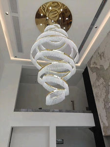 <span class=keywords><strong>Milan</strong></span> Villa candelabro de cristal sala de estar dúplex escalera Luz de lujo elegir vacío simple restaurante iluminación - Product Image 4