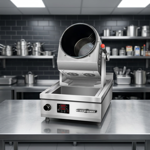 Wok électrique commercial 220V 5000W pour restaurants et commerces de restauration, marmite de cuisson rotative automatique, garantie 1 an - Product Image 3
