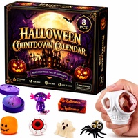Calendrier de l'Avent en Caoutchouc Souple, Boîte Mystère Chasse au Trésor Œuf Doré, Jouets Anti-Stress Mignons 3D à Presser, Coffret Cadeau