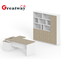 Greatway CLO-D2218R à haute capacité de charge Mobilier à cadre en acier épaissi Smart Office Ceo Table Design