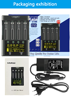 LiitoKala Lii-600 Chargeur De Batterie Pour Batterie Li-ion 3.7V et NiMH 1.2V batterie Adapté pour 18650 26650 21700 26700 AA + 12V5A adaptateur
