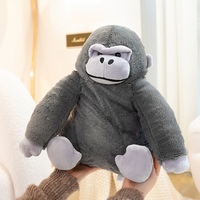 Dernier modèle de peluche gorille noir personnalisée, jouet en peluche animal en coton PP brodé pour anniversaire
