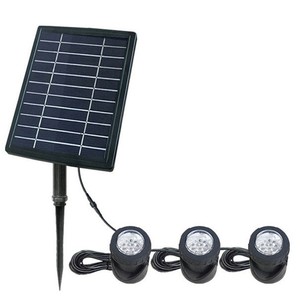 Answer Solar Powered Led Landscape Spotlights 12V 12leds Rechargeable For Outdoor Water And Land Use - Product Image 1