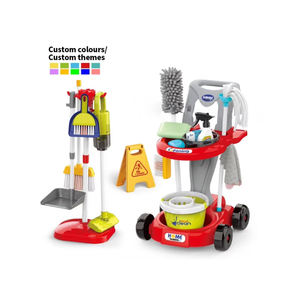 Leemook Mini Simulation propre outil chariot éducatif semblant jouer <span class=keywords><strong>ménage</strong></span> nettoyage jouets enfants CPC certifié fait bois - Product Image 1