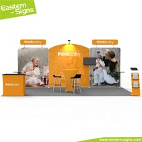 Entreprise de conception de stand de commerce publicitaire, en tissu aluminium pliable modulaire 3x6 pour exposition