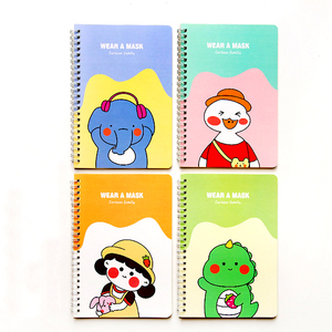 OEM Volver a la escuela A5 Impreso Espiral Encuadernación Hojas <span class=keywords><strong>de</strong></span> Notepads-100 PVC/PP Cubierta a granel Organizadores <span class=keywords><strong>de</strong></span> estudiantes para librería Cadenas Regalo - Product Image 4