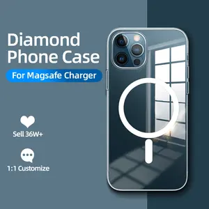 EONLINE-funda Magnecti para iPhone 12 Pro Max 12, carcasa mini para carga inalámbrica a prueba de golpes, protección completa PC + funda de TPU