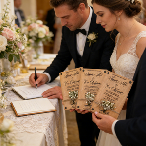 Invitaciones de Boda de Madera 2026, Invitaciones de Boda Únicas Grabadas a Medida, Invitaciones de Boda de Madera Hechas a Mano - Product Image 4