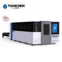 Mesin Pemotong Laser Besar 1500Mm 3000Mm 6000W Presisi Tinggi Baja 6000 Watt Manufaktur Logam 3Kw Tertutup 20Mm Serat