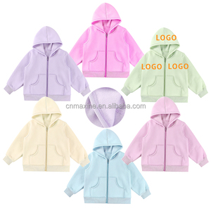 Felpe <span class=keywords><strong>con</strong></span> cappuccio in bianco per ragazze di lusso di lusso pesante francese <span class=keywords><strong>con</strong></span> <span class=keywords><strong>Zip</strong></span> - Product Image 1