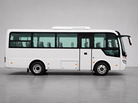 Bus Coaster Diesel d'occasion à transmission manuelle, 31-50 places, norme Euro 4, pour le transport quotidien de passagers et la location de véhicules de tourisme